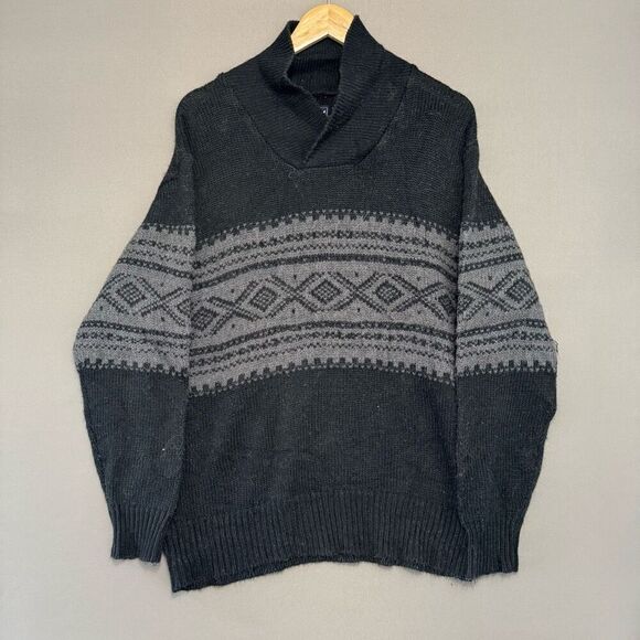 Daniel Hechter Men’s High Neck Sweater Front Stripe 2000s Style Size XL - Picture 1 of 9